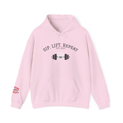 Sip. Lift. Repeat. – Heavyweight Gym Hoodie