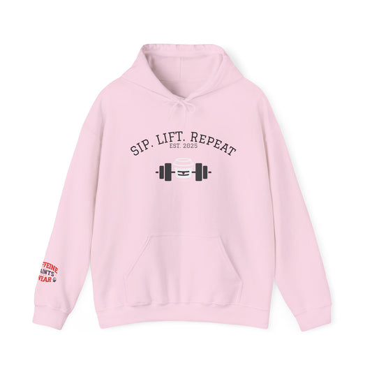 Sip. Lift. Repeat. – Heavyweight Gym Hoodie