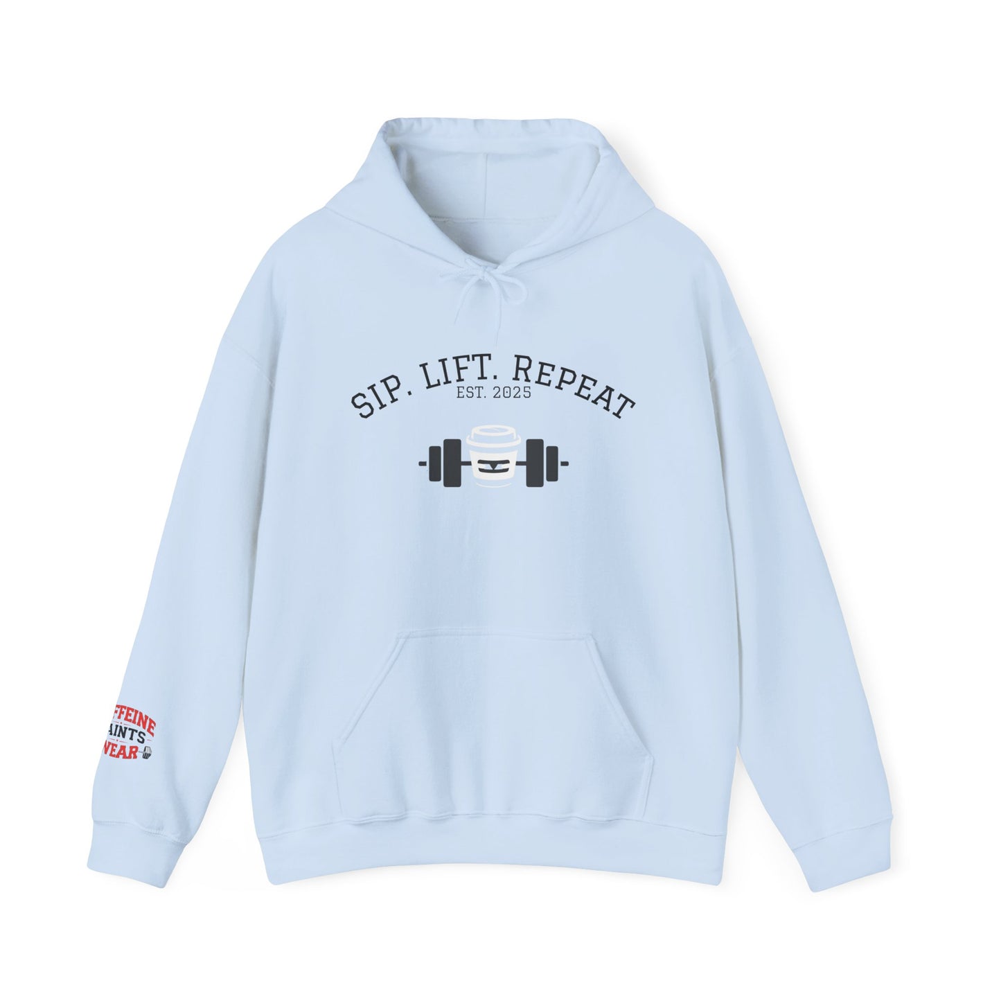 Sip. Lift. Repeat. – Heavyweight Gym Hoodie