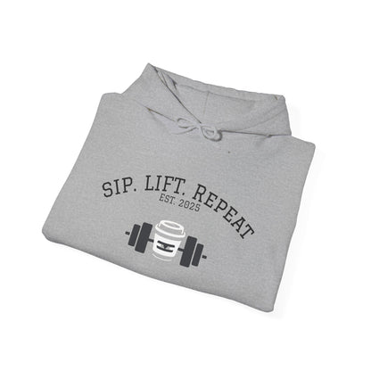 Sip. Lift. Repeat. – Heavyweight Gym Hoodie