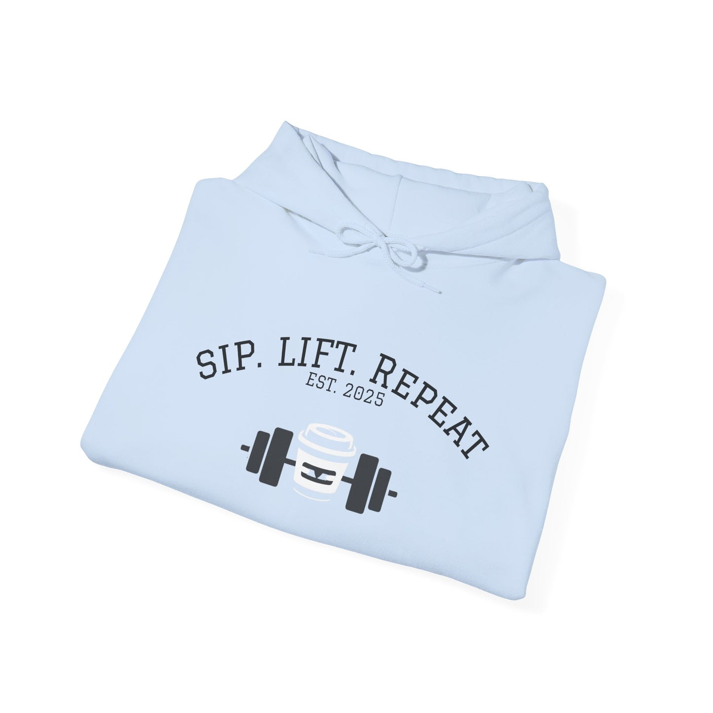 Sip. Lift. Repeat. – Heavyweight Gym Hoodie