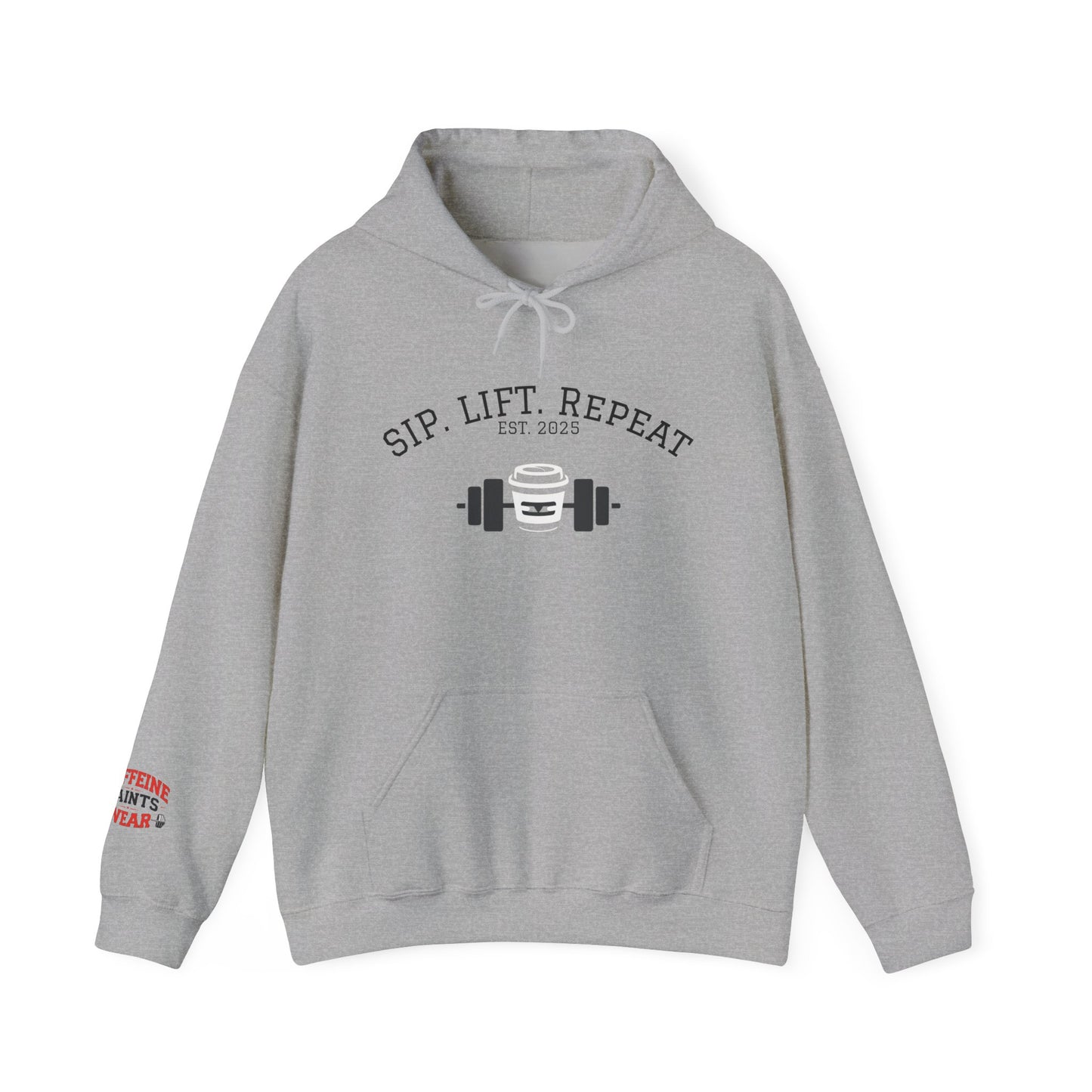 Sip. Lift. Repeat. – Heavyweight Gym Hoodie