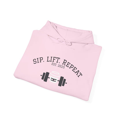 Sip. Lift. Repeat. – Heavyweight Gym Hoodie